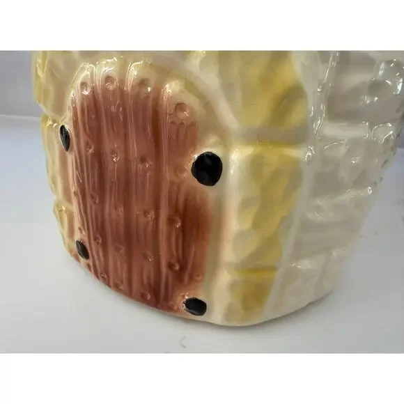 Vintage Collectible Bisque Cardinal China Castle Tower Cookie Jar